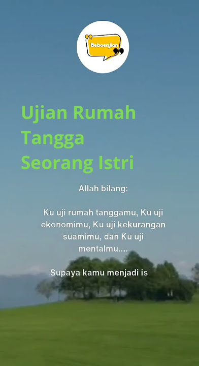 Ujian Rumah Tangga Seorang Istri Dari Allah! #shorts #katabijak #suamiistri