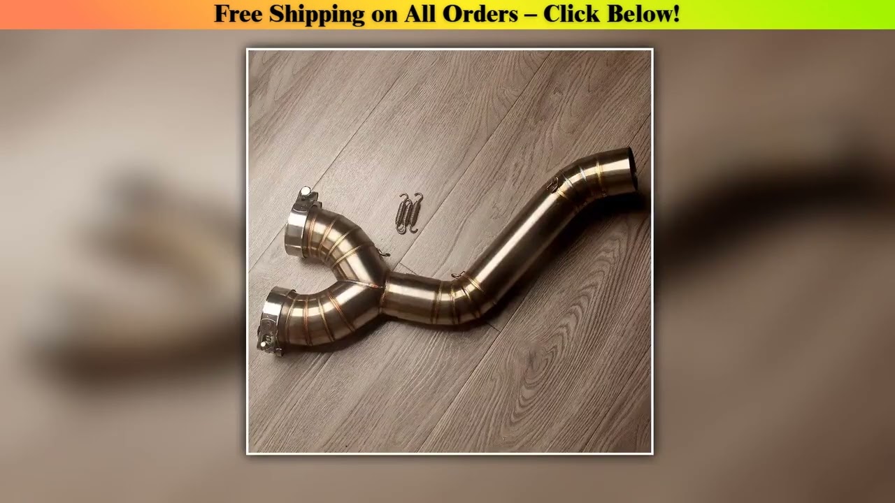 REALZION S1000RR Exhaust Middle Pipe Motorcycle Slip-On Link Pipe Connect Tube For BMW S1000 RR