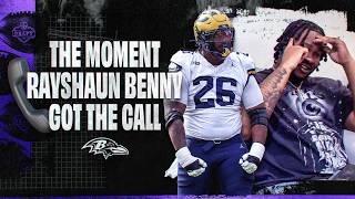 Celebrity Inside the Ravens' Draft Call to Rayshaun Benny | Baltimore Ravens Wealth