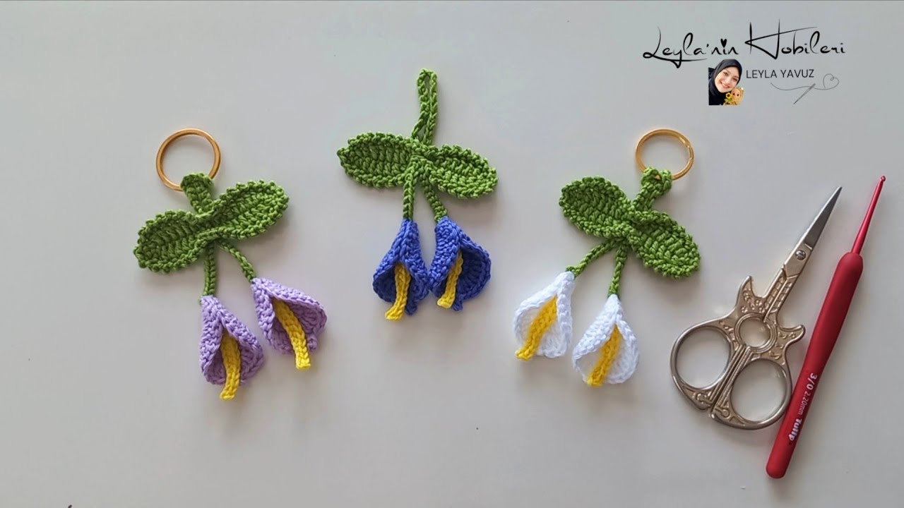 Amigurumi Çan Çiçeği (Bluebell) Anahtarlık Yapımı 🌸 Tığ İşi Kolay Çiçek Anlatımı
