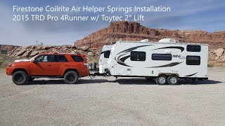 Firestone Airbag installation without dropping the axle.  (5th gen 4Runner)