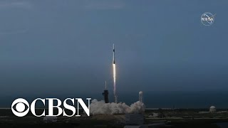 Spacex successfully launched its falcon 9 rocket carrying a crew
dragon spacecraft with two astronauts to the international space
station. parts of falco...