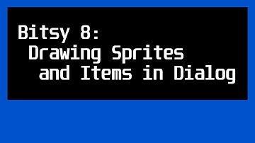 Bitsy 8: Interactions: Drawing Sprites and Items in Dialog