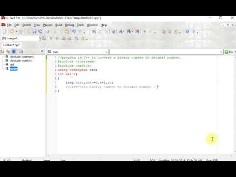 C++ to convert a binary number to decimal number.