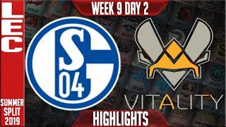 S04 vs VIT Highlights | LEC Summer 2019 Week 9 Day 2 | Schalke 04 vs Vitality