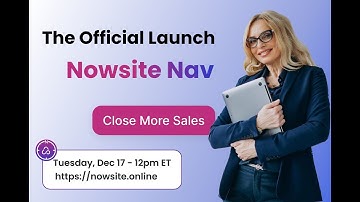 The Official Launch of Nowsite Nav - 17.12.2024