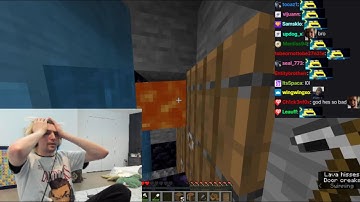 xQc Goes CRAZY after trying to make a nether portal underwater