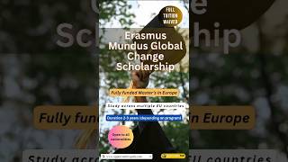 Study in Europe with Fully funded Erasmus Mundus Scholarship #europe #scholarship #viral #students