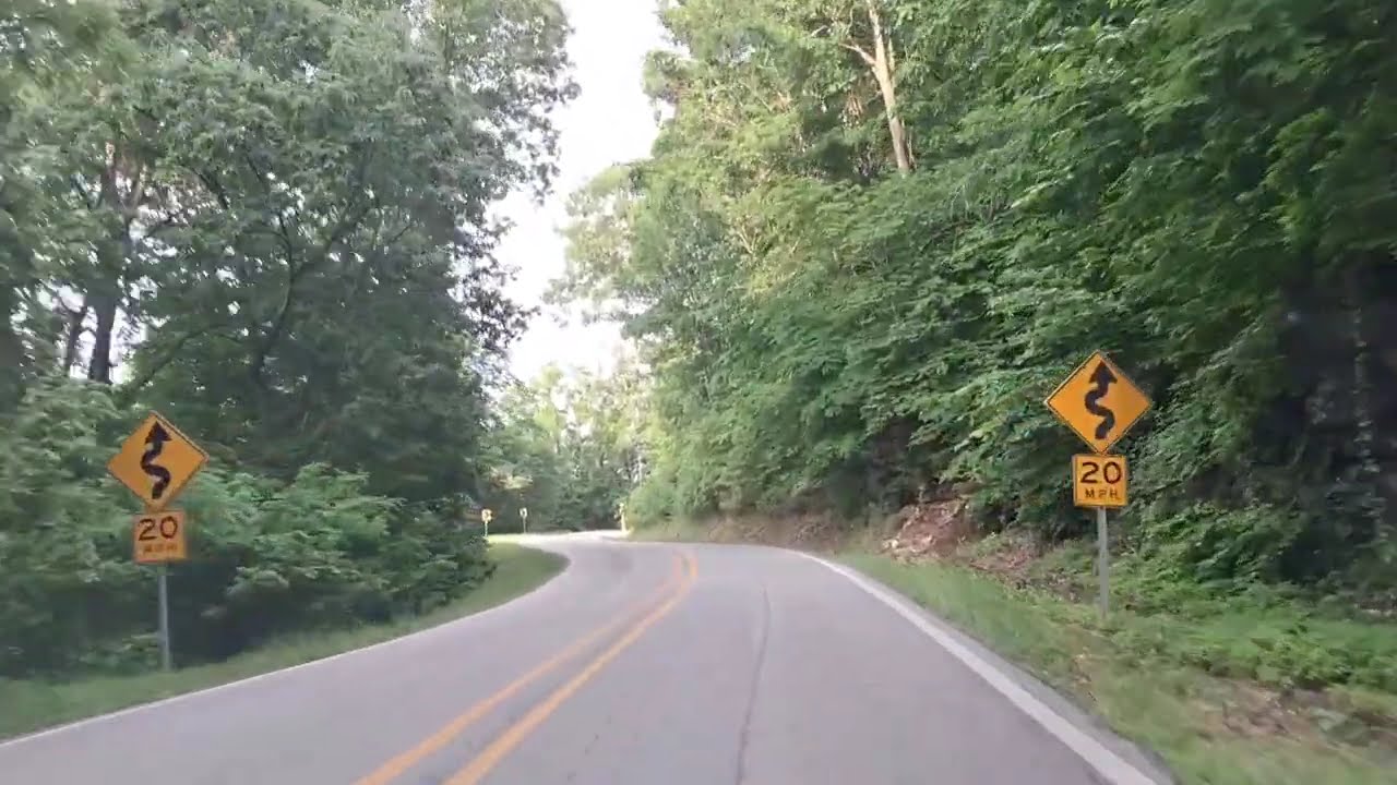 Scenic Drive in Rural Small Town Garfield, Arkansas in Benton County