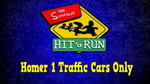 The Simpsons Hit & Run: Homer 1 Traffic Cars Only Challenge