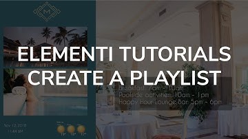 How to create a playlist with your media in Elementi