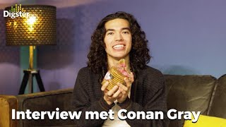 CONAN GRAY talks about SUPERACHE ALBUM, TOURING & STROOPWAFELS 😍 | DIGSTER INTERVIEW