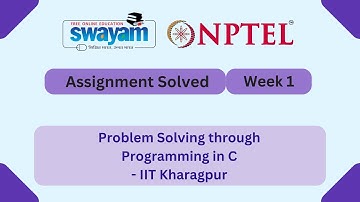 Problem Solving Through Programming In C Week 1 || NPTEL ANSWERS 2025 #nptel #nptel2025 #myswayam