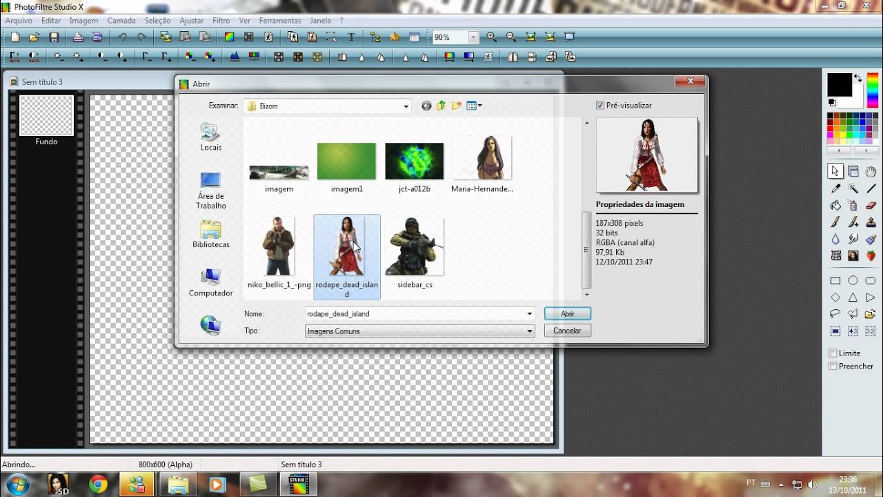 PhotoFiltre X Criar/Editar/Salvar com fundo transparente YouTube