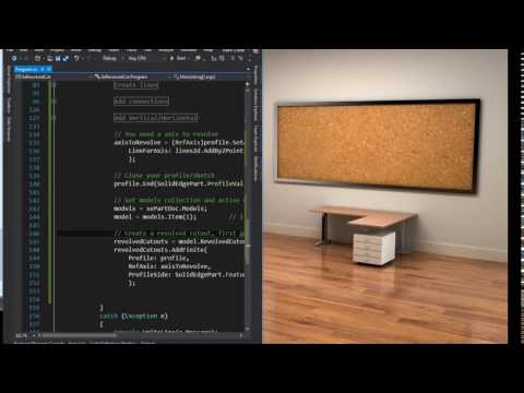 Solid Edge Macro Tutorial with C# - 16 - Create a revolved cutout