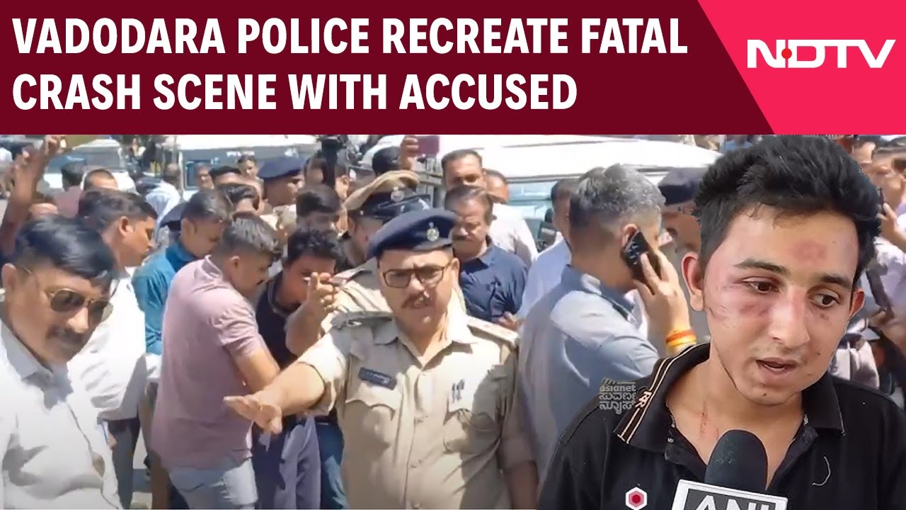 Vadodara Car Accident | Vadodara Police Recreate Accident Scene ...