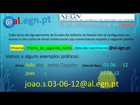 Email Institucional dos alunos AEGN