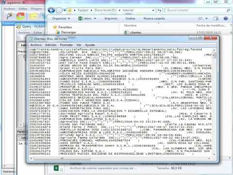 Importar y Exportar datos de Postgre a CSV usando COPY