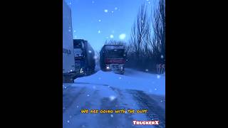 Когда расчистят дорогу не можем проехать. #большегруз #дальнобой #daf #truckdriver