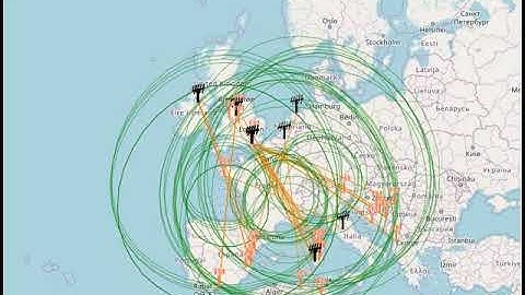 Es propagation in the FM band changing during the day. 2020-10-06  - 1145-1725 UTC. MWList.org