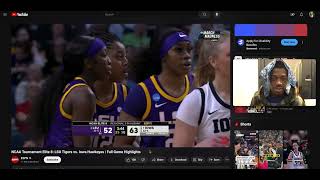 NCAA Tournament Elite 8: LSU Tigers vs. Iowa Hawkeyes | Full Game Highlights REACTION VIRAL