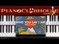 🎹 How to play "WHO YOU SAY I AM" by Hillsong Worship (easy piano tutorial lesson free)