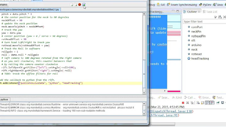 oculus rift demo for myrobotlab and inmoov