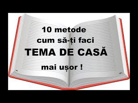 Video: Cum Să-ți Faci Temele Mai Repede