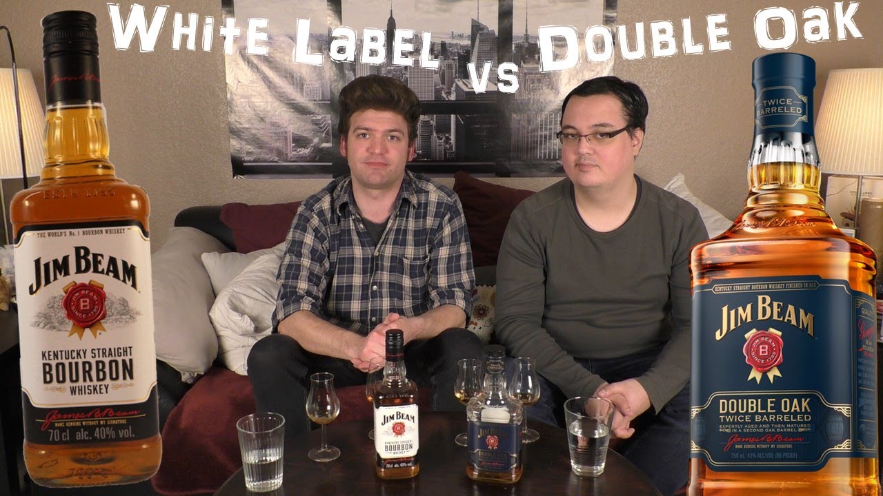 Jim Beam White Label Vs Double Oak Bourbon Whiskey Verkostung - Jim beam white label