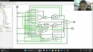 How to simulate sequential logic circuit using D-Flipflop