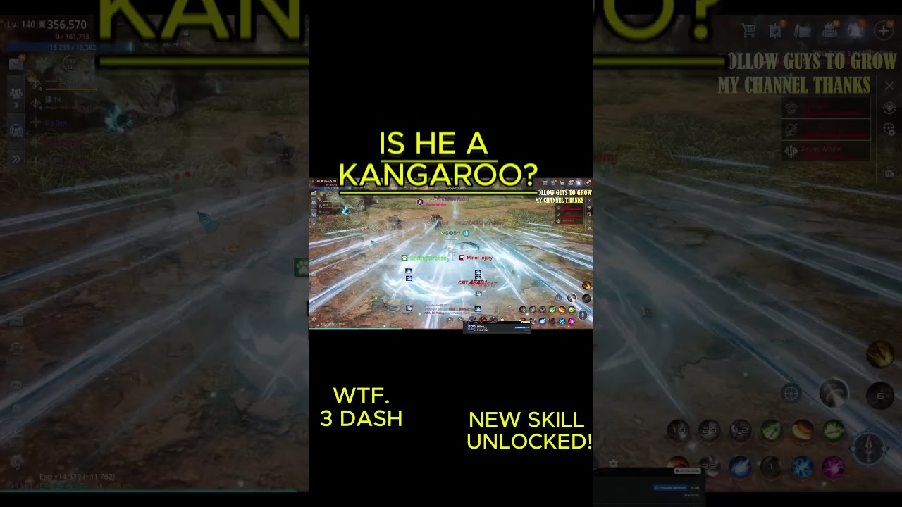 MIR4 SHGORTS: NEW SKILL UNLOCKED! KANGAROO JUMP BORDS