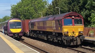66006 DB cargo 4L45 with bonus 170511 EMR calling at platform 2 12:10 Lea Road 21/5/2025