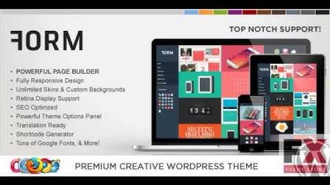 Preview WP Form Responsive Creative WordPress Theme