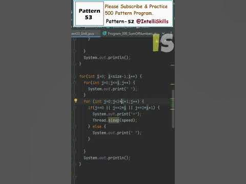 Java Pattern-53 | 500 Java Pattern Programs #shorts #java #coding # ...