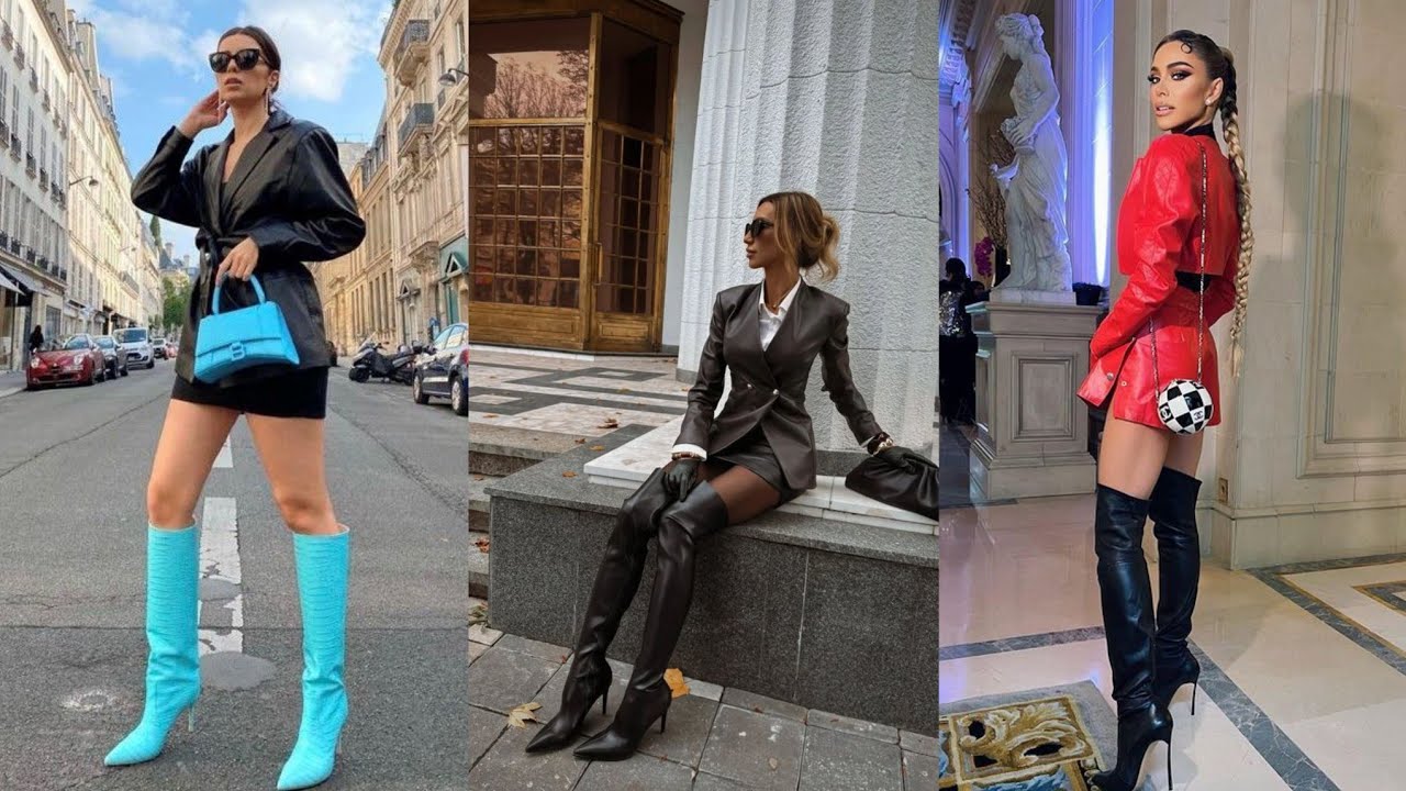 Lavishing and demanding collection of leather long High Heel boots