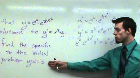 Initial Value Solution to a Differential Equation