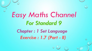 Standard 9 Maths | Set language | Chapter-1 | TN Samacheer Kalvi maths | Exercise 1.7 (Part - II)|