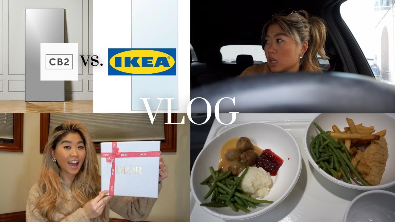 VLOG: CB2 Floor Mirror vs. Ikea DUPE, Celebrating My Sister's Birthday, Dior & Other Makeup Haul