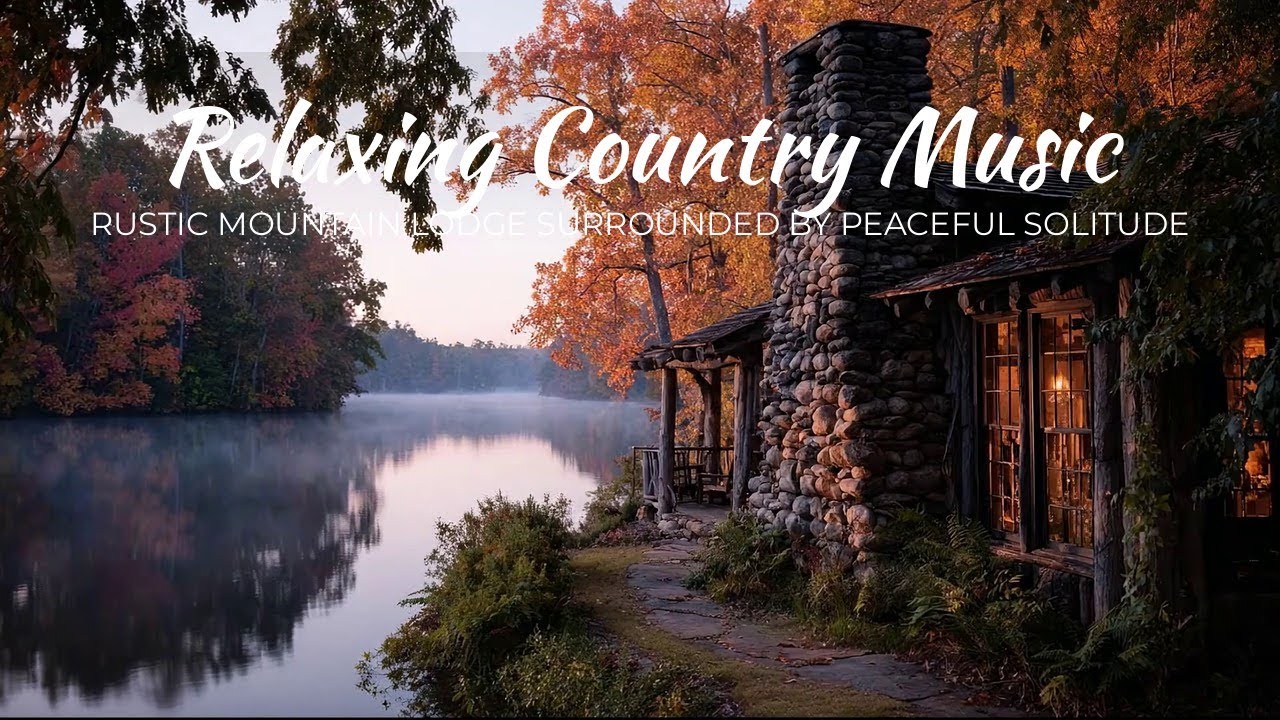 Relaxing Country Music | Rustic Mountain Lodge Surrounded by Peaceful Solitude