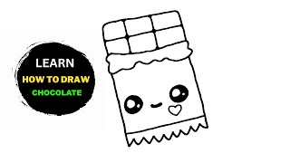 How To Draw A Chocolate ( Candy Bar ) | Chocolate Drawing Easy Step By Step