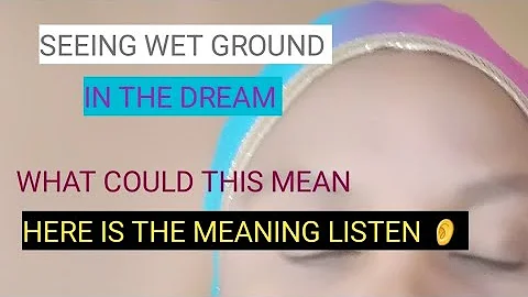 SEEING WET GROUND IN THE DREAM @rosaliamavulu