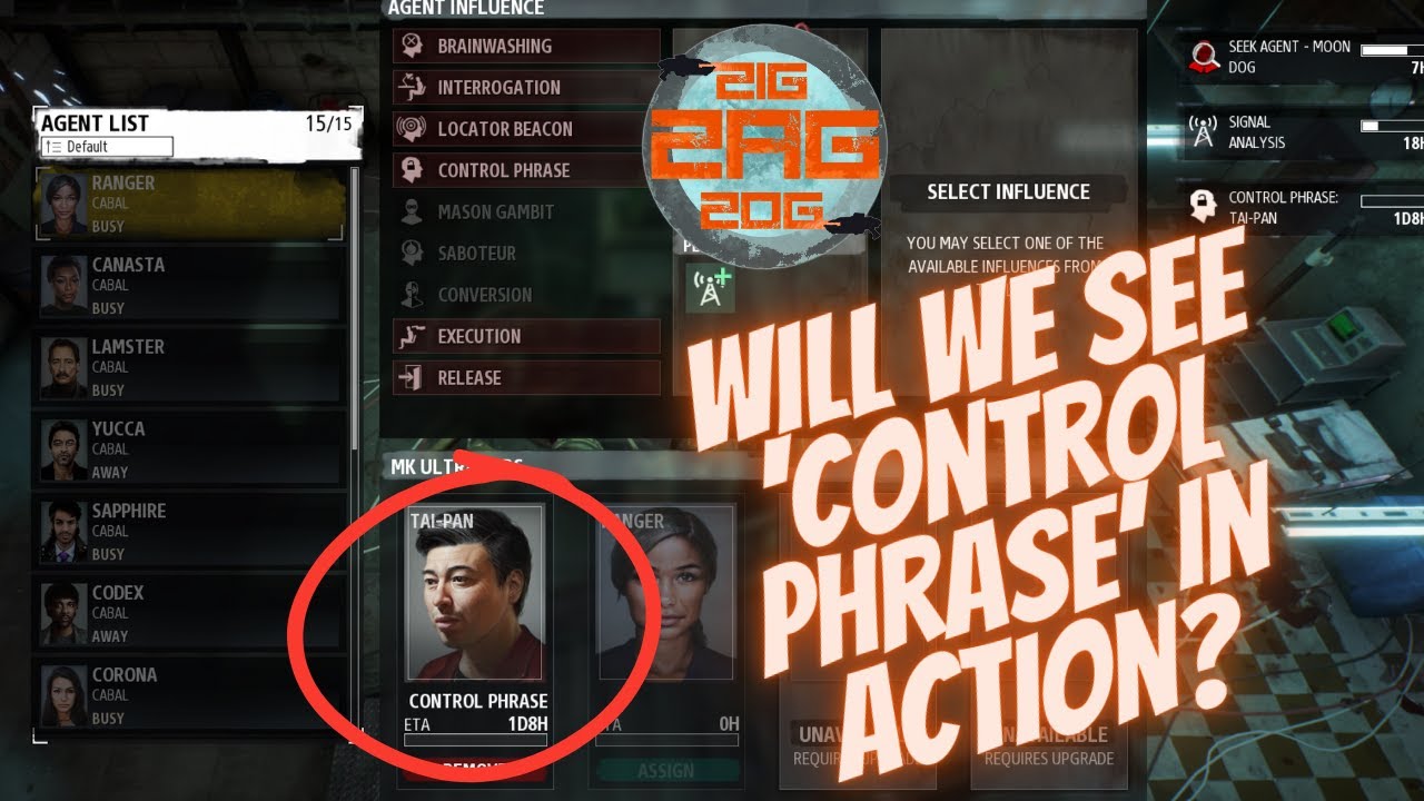 "Tai Pan Is Being Brainwashed With A Control Phrase. Hope It Works!"      Phantom Doctrine (Part 27)