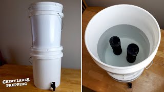 DIY Big Berkey Style Water Filter System with 5 Gallon Buckets (for 1/4 the cost)