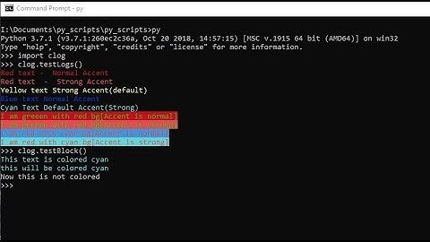 Python scripts with color outputs | CMD (Updated))