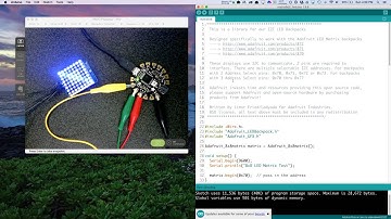 Testing 8x8 LED Matrix with Adafruit Flora