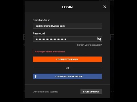 Your login details are incorrect Faceit - Solving the problem