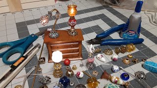 WIRED Miniature "WORKING LAMPS", from Dollar Tree Fairy Lights & battery packs w Hobby Lobby Tubing!