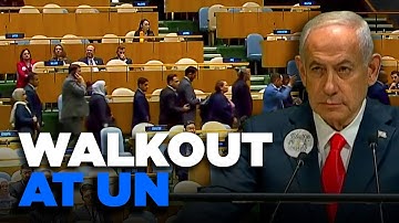 Watch: UN Members Walk Out Before Netanyahu