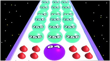 2048 Ball Run - Number Merge - Gameplay Walkthrough - Levels 1-18