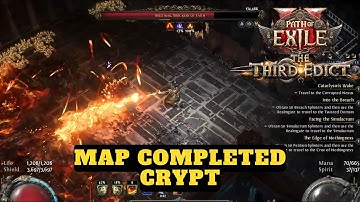 Chronomancer Incinerator Burns Through the CRYPT Tier 1 Map | Path of Exile 2 Endgame Mapping